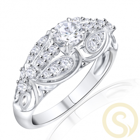 Semimount Solitaire Ring