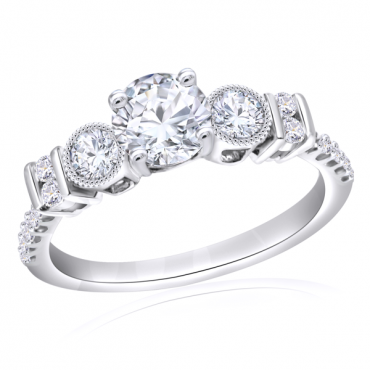Semimount Solitaire Ring
